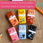 Mr. Pen Erasers - 6 Pack of Pencil Erasers With Cover and Roller for Kids - Fun, Cool School Erasers
