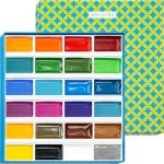 ARTISTRO Professional Watercolor Paint Set for Adults - 24 Pigment-Rich Colors, XL Pans, ASTM-I Lightfastness, High Tinting Strength Watercolor Set for Professionals made by professionals