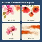 ARTISTRO Professional Watercolor Paint Set for Adults - 24 Pigment-Rich Colors, XL Pans, ASTM-I Lightfastness, High Tinting Strength Watercolor Set for Professionals made by professionals