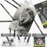 MARTCOLOR Drawing Sketching Pencil Set, 20 Pieces, Graphite Pencils (14B-4H), Charcoal Sticks, Stump, Eraser, Sharpeners, Ideal for Drawing Art, Sketching, Artist Pencils for Beginners & Pro Artists