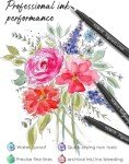 KEMYR Micro Fine liner Drawing Art Pens Calligraphy Pens: 22 Size Art supplies Waterproof Archival Black Ink Markers For Artists,Use for Professional Watercolor,Sketching,Anime,Manga,Zentangle