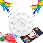 12pcs Plastic Art Palette Tray – Perfect for Adults & Kids Painting, DIY Crafts, Home Parties, Kindergarten Activities, and Classroom Use, White