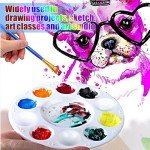 12pcs Plastic Art Palette Tray – Perfect for Adults & Kids Painting, DIY Crafts, Home Parties, Kindergarten Activities, and Classroom Use, White