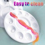 12pcs Plastic Art Palette Tray – Perfect for Adults & Kids Painting, DIY Crafts, Home Parties, Kindergarten Activities, and Classroom Use, White