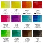 Mont Marte Watercolor Set Full Pan Signature 13pc in Tin, Vibrant, Multi-Color with Translucent Finish, Portable Watercolor Set