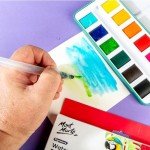 Mont Marte Watercolor Set Full Pan Signature 13pc in Tin, Vibrant, Multi-Color with Translucent Finish, Portable Watercolor Set
