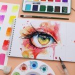 Mont Marte Watercolor Set Full Pan Signature 13pc in Tin, Vibrant, Multi-Color with Translucent Finish, Portable Watercolor Set