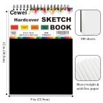 9" x 12" Sketch Book, Top Spiral Sketchbook, 100 Sheets Sketch Pad, (68 lb/100 GSM) Drawing Paper Pad, Drawing Notebook for Kids, Artist Sketchbook for Drawing, Illustration, Art Class Students.