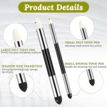 24pcs Artist Blending Stump and Sponge Pen, Double Headed Drawing Art Blender Pencil Sketch Scrapers Tools With Washable Rubbing Head for Lightening and Highlight