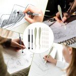 24pcs Artist Blending Stump and Sponge Pen, Double Headed Drawing Art Blender Pencil Sketch Scrapers Tools With Washable Rubbing Head for Lightening and Highlight