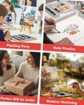 Canvas Boards for Painting 36 Pack, 8x10 Inch Painting Canvas Panels, 100% Cotton White Blank Art Supplies for Acrylics Oil Watercolor Tempera Paints