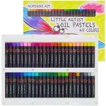 Oil Pastels for Kids - 48 Color Pastels for Kids - Perfect Classroom Art Supplies - Easy to Blend with Vibrant Colors