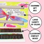 Oil Pastels for Kids - 48 Color Pastels for Kids - Perfect Classroom Art Supplies - Easy to Blend with Vibrant Colors