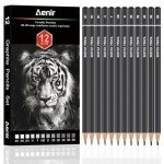 Sketching Pencils for Drawing, Set of 12 Drawing Pencils for Sketching Medium (6B - 4H), Artist Graphite Pencils for Drawing, Sketch Pencils for Artists for Sketching Supplies, Drawing Art Supplies.