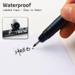 MAIKEDEPOT Micro Fineliner Drawing Art Pens Calligraphy Pens for Artist Drawing Supplies, 16 Set Waterproof Black Ink Pens for Sketching,Technical Drawing