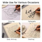 MAIKEDEPOT Micro Fineliner Drawing Art Pens Calligraphy Pens for Artist Drawing Supplies, 16 Set Waterproof Black Ink Pens for Sketching,Technical Drawing