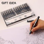 MAIKEDEPOT Micro Fineliner Drawing Art Pens Calligraphy Pens for Artist Drawing Supplies, 16 Set Waterproof Black Ink Pens for Sketching,Technical Drawing