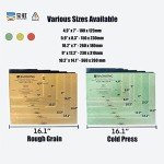 BAOHONG Artists' Watercolor Paper Block (20 Sheets, glued on Four Edges), 100% Cotton, Acid-Free, 140LB/300GSM, Watercolor Art Supplies for Wet, Dry, and Mixed Media Painting (Cold Press 8.3"X5.9")