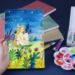 BAOHONG Artists' Watercolor Paper Block (20 Sheets, glued on Four Edges), 100% Cotton, Acid-Free, 140LB/300GSM, Watercolor Art Supplies for Wet, Dry, and Mixed Media Painting (Cold Press 8.3"X5.9")