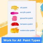 YOURSORTER 28 Pack 8x10 Inch Canvas Boards for Painting, Kids Art Novices Blank Painting Canvases, Gesso Primed Acid-Free 100% Cotton Canvas Panels for Acrylic Oil Watercolor Tempera Paint