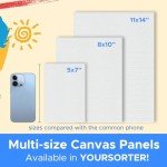 YOURSORTER 28 Pack 8x10 Inch Canvas Boards for Painting, Kids Art Novices Blank Painting Canvases, Gesso Primed Acid-Free 100% Cotton Canvas Panels for Acrylic Oil Watercolor Tempera Paint