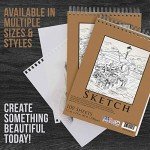 U.S. Art Supply 11"x14" Top Spiral Bound Sketch Book, 2 Pack, 100 Sheets Each, 60lb (100gsm), Acid-Free, Artist Sketchbook, Drawing Pad for Adults & Students