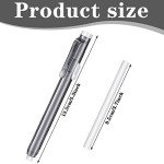 12 Pieces Retractable Mechanical Eraser Pen Bulks Retractable Mechanical Stick Eraser Refill for Teacher Gifts Painting Writing Office Daily Study (Clear Black)