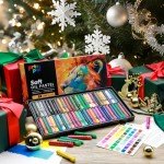 Artspal Soft Oil Pastels Set of 48 Vibrant Colors, Smooth and Soft Oil Pastel Crayons for Artists, Beginners, Teachers, Students, Great Blending and Layering for Art Supplies, Art Painting, Drawing