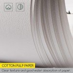 MEEDEN 10X7 Cotton Watercolor Paper Block, Textured Surface Watercolor Paper, Cold Press, 140lb/300gsm, 20 Sheets for Painting & Drawing, Wet, Mixed Media