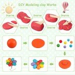 CiaraQ Polymer Clay-Oven Baked Modeling Clay with Sculpting Tools, 24 Colors, 1.2 lbs, Great for Children and Artists.