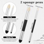 Blending Stumps for Drawing, 9PCS Tortillions Blending Pencil Oil Pastel Blending Tools Soft Paper Felts Sketch Blending Sticks Blending Sponge Pens and Sandpaper Pencil Sharpener Drawing Supplies
