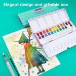 ARTISTRO Watercolor Paint Set 24 Colors, Travel Watercolor Set in Portable Box, Water Color Paint Sets for Kids, Mini Water Colors Paint Adult Set for Artists, Beginners, Amateur Hobbyists