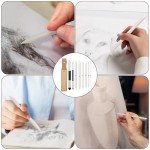 Blending Stumps for Drawing, 9PCS Tortillions Blending Pencil Oil Pastel Blending Tools Soft Paper Felts Sketch Blending Sticks Blending Sponge Pens and Sandpaper Pencil Sharpener Drawing Supplies