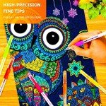Soucolor Glitter Gel Pens for Adult Coloring Books, Back to School Supplies, 120 Pack-60 Glitter Pens, 60 Refills and Travel Case, 40% More Ink Markers Set for Drawing Doodling Journaling Art Supplies