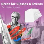 Artlicious Canvases for Painting - Pack of 24, 8 x 10 Inch Blank White Canvas Boards - 100% Cotton Art Panels for Oil, Acrylic & Watercolor Paint