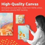 Artlicious Canvases for Painting - Pack of 24, 8 x 10 Inch Blank White Canvas Boards - 100% Cotton Art Panels for Oil, Acrylic & Watercolor Paint