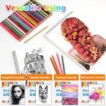 9" x 12" Sketch Book, 2-Pack 50 Sheets Spiral Bound Art Sketchbook, Acid Free Artist Drawing Book Paper, Art Supplies for Adults Kids, Craft Activities, Sketch Paper for Drawing Coloring Sketching