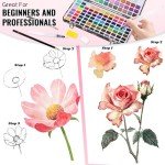 Art+soul 120 Rich Colors Selection, Watercolor Paint Set - Portable Design for Travelers, Painting Enthusiasts and Professional Artists, Art Supplies