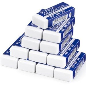 12 Pack Pencil Erasers, Large White Erasers for School, Art Erasers for Kids Drawing Bulk