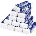 12 Pack Pencil Erasers, Large White Erasers for School, Art Erasers for Kids Drawing Bulk