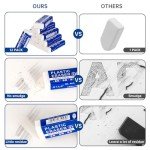 12 Pack Pencil Erasers, Large White Erasers for School, Art Erasers for Kids Drawing Bulk