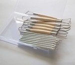 14PCS Ceramic Pottery Clay Ribbon Sculpting Tool Kit with Feather Wire Texture and Needle Detail Tools for Carving,Modeling,by Augernis