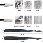 43 PCS Blending Stumps and Tortillions Paper Art Blenders Sketch Drawing Tools with Sketch Wipe Scrapers,Rub Sponge,Kneaded Eraser and Sandpaper Sharpeners
