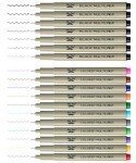 Mr. Pen- Drawing Pens for Artists, 18 Pack, Black Ink Multiliner, Colorful 0.3mm Artist Pens