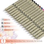 Mr. Pen- Drawing Pens for Artists, 18 Pack, Black Ink Multiliner, Colorful 0.3mm Artist Pens