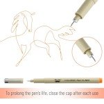 Mr. Pen- Drawing Pens for Artists, 18 Pack, Black Ink Multiliner, Colorful 0.3mm Artist Pens