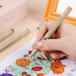 Mr. Pen- Drawing Pens for Artists, 18 Pack, Black Ink Multiliner, Colorful 0.3mm Artist Pens