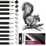 Wonwood_direct Drawing Pencils for Sketching, 12 Pack Professional Graphite Pencil Set, Drawing Supplies with 2H H F HB 2B 3B 4B 5B 6B 7B 8B Pencil, Art pencil for Artist, Sketching Lover, Beginner
