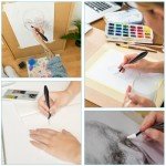 Blending Stumps for Drawing, 44 Pcs Paper Art Blending Blenders Stumps with 40 Pcs Replacement Sponge Wipes Art Blending Tools for Highlighting, Shadowing, and Correcting Drawing