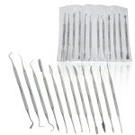 CYNAMED Stainless Steel Spatula Wax & Clay Sculpting Tool Carver Set (12PK)
